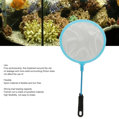 10 Pcs Small Size Fine Sieve Nylon Net Set Plastic Handle High Flexibility Fine Mesh Mini Fish Brine Shrimp Net for Fish Tank
