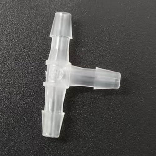 3 Way Tee Connector Equal Barbed T-Fitting 3 Way Hose Barb Adapter for Laboratory Biochemical Analytical Instruments Food Machinery Aquarium Equipment 100pc/pk (3.2mm 1/8'' Cir) - size: 3.2mm 1/8'' Cir