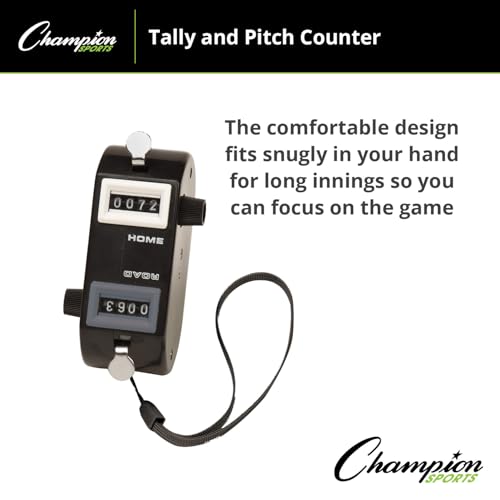 Champion Sports Tally and Pitch Counter with Four Digit Display For Home and Road