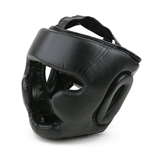 Leather Head Gear with Cheek Protection - Medium