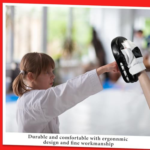 Simgoing 4 Pcs Boxing Pads Taekwondo Kick Pads Set Curved Focus Punching Mitts Martial Arts Kicking Targets Sparring Mat for Kids Men Women