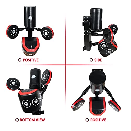 INNOLIFE Multi-Point Sparring Speed Boxing Target Human Battle Target | Practice Target Columns 360° Rebound Shock Absorption Speed Bar, Wall Heavy-Duty Punching Bags