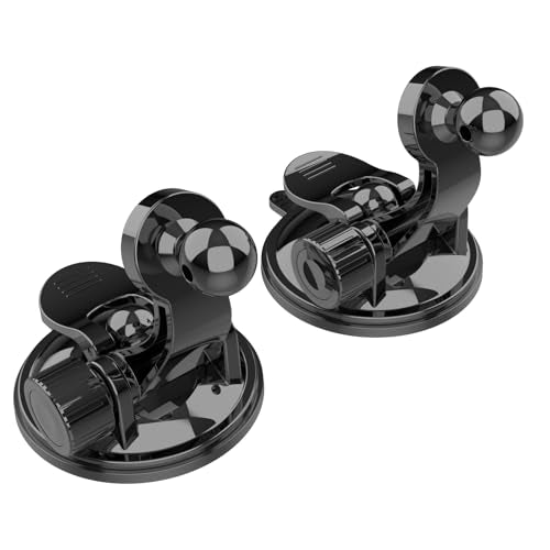 2PCS GPS Mount for Garmin, Adjustable Suction Cup Car Holder | 17mm Ball Replacement Suction Cup Windshield/Dashboard Mount; Fits Garmin Dezl Nuvi Drive DriveSmart RV DriveAssist DriveLuxe