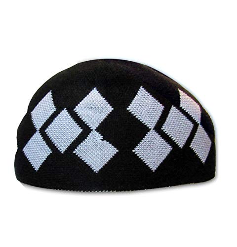 Modefa Argyle Islamic Prayer Cap One-Size Turkish Kufi Hat Taqiya Takke Peci