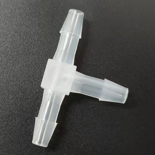 3 Way Tee Connector Equal Barbed T-Fitting 3 Way Hose Barb Adapter for Laboratory Biochemical Analytical Instruments Food Machinery Aquarium Equipment 100pc/pk (4.8mm 3/16'' Sq) - size: 4.8mm 3/16'' Sq