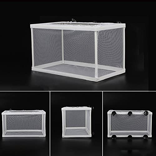 Large Fish Breeder Net with Suction Cups Nylon Mesh Fish Fry Hatchery Breeder Isolation Box Separation Net for Plants/Shrimp on Aquarium Tank