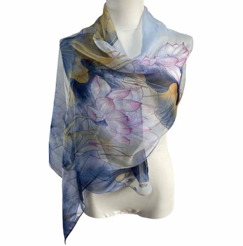 Acotavie Scarfs for Women Lightweight Fashion Scarves Print Floral Pattern Scarf Shawl Wraps - color: W03