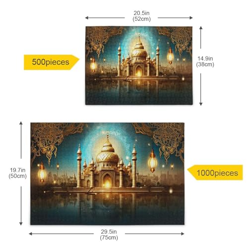 Jigsaw Puzzles 1000 Pieces for Adults Kids Ramadan Kareem Eid Al Adha Mubarak Muslim Game Artwork Toy Gifts 202a5289