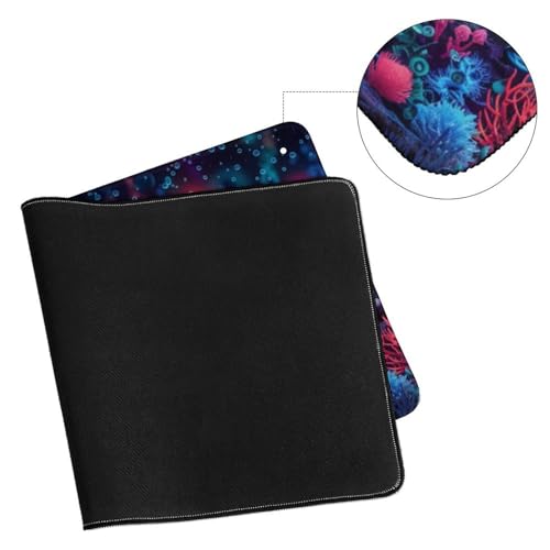 KeKee Glowing Colorful Sea Aquarium Neon Large Mouse Pad Gaming Mousepad Desk Pad for Keyboard and Mouse Mat Non-Slip Base 30x60cm, Style - size: 30x60cm