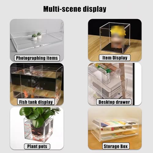 Transparent Acrylic Box Sink Tray, 5cm/2in High Shooting Props Display Box Desktop Storage Box Drawer Rack(15x10x5cm/5.9x3.9x2in) - size: 15x10x5cm/5.9x3.9x2in