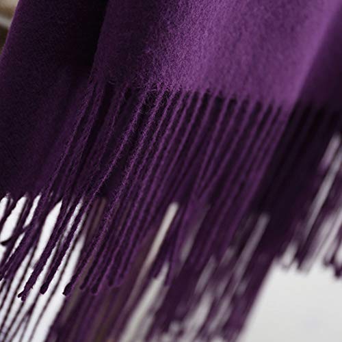 Pashmina Shawl Wraps Scarves Evening Dresses Wedding Bridesmaid for Women - color: Deep Purple