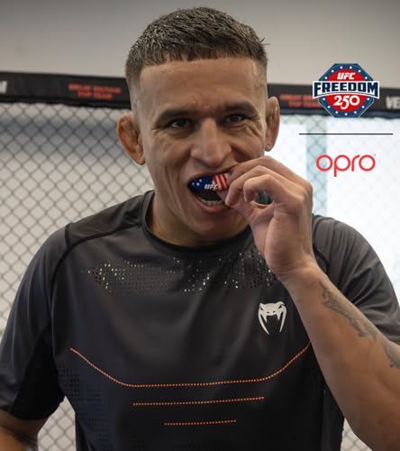 OPRO Official UFC Stars & Stripes Instant Custom-Fit Mouthguard – Self-Fit Mouthguard for MMA, Boxing, Martial Arts & Combat Sports - color: Stars & Stripes