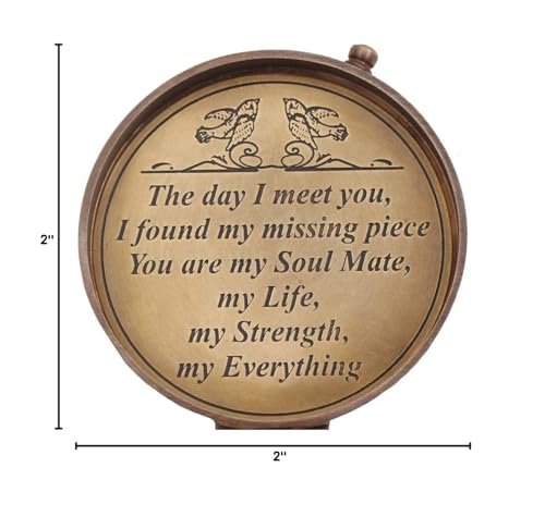 Man of God Compass – Psalm 18:32 Scripture Engraved – Solid Brass Pocket Compass with Rosewood Box – Christian Gift for Men, Son, Husband, Graduation, Travel Keepsake