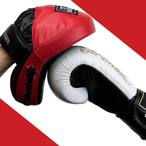 Green Hill Focus Mitts Boxing Pads - color: Red/Black