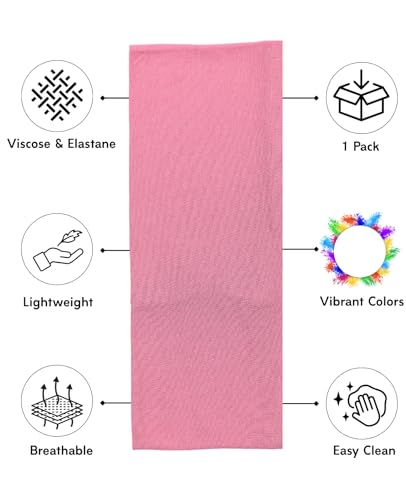 Prien Women Cotton Hijab Cap, Stretchy Head Cover, Pre-Sewn Inner Muslim Scarf Undercap, Non Slip Headband for Daily Wear - color: Dusty Rose