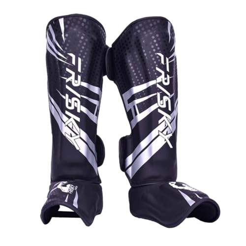 kowaku Muay Thai Kickboxing Shin Guards, Leg Guards, Men Women Equipment Leg Instep Protection Pads, for Grappling Martial Arts