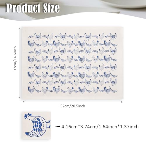 SUPERDANT 5PCS Hen Leaves Underglaze Paper Transfer Animals Transfer Papers for Clay Ceramic Porcelain Under Glaze Transfers for Pottery Enamel Decals Blue Underglaze Decal Handcrafted Gifts - style: Hen