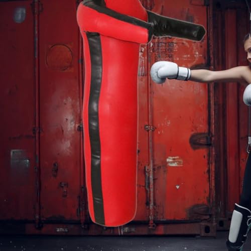 Grappling Dummy Wrestling Dummy Unfilled Jiu Punching Bag Throwing Judo Dummy Bag for Kickboxing Judo Karate - color: Red 160cm