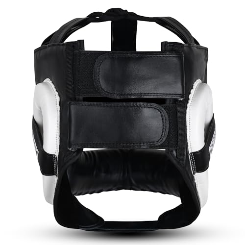 Full Face Boxing Headgear Boxing Sparring Men Women, a Complete Package for MMA and Kickboxing Trainees, Muay Thai Boxing Safety Head Guard - color: White