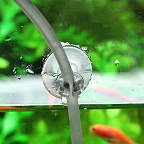 10Pcs Aquarium Suction Cup Clips Set, Fish Tank Air Line Holder, Clear Plastic for Glass Fish Supples