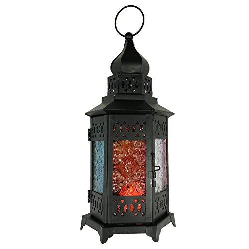 allgala Glass Moroccan Candle Lantern - color: Tall Hexagon