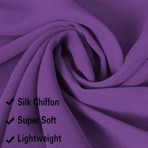 Leimandy Infinity Chapel Veil Hijab Scarf Head Wrap for Muslim V96 - color: Purple