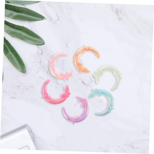 20pcs Acrylic Moon Crescent Beads Lightweight DIY Craft Beads for Phone Strap Keychain Pen Accessories and Bracelets Versatile Decoration Supplies for Handmade Jewelry and