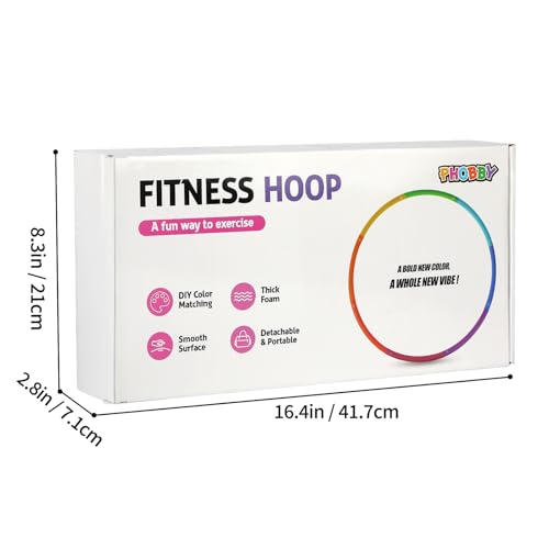 Phobby Weighted Exercise Hoop for Adults, Adjustable Fitness Hoop | 8 Detachable Hoop Sections with Jump Rope & Storage Bag, Home Gym Workout - style: Pro 2.8lb