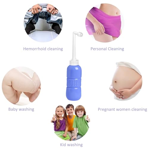 YumSur Portable Bidet, Personal Bottle Sprayer for Personal Hygiene Handheld,Pregnant Women Cleansing, Postpartum Clean, Handheld Travel Bidet with 450ML Water Capacity and Retractable Spray - style: Retractable Spray