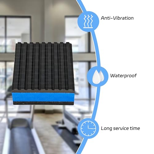 2" X 2" X 7/8" Anti Vibration Pads Sound Isolation Rubber Ribbed with EVA Center for Heavy Duty EVA Mechanical, HVAC, Air Compressor, Air Conditioner, Washer and Dryer, Treadmills Anti-Vibration Pads