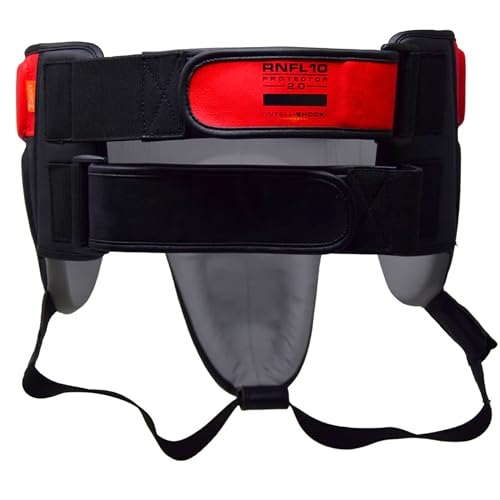 RIVAL Boxing RNFL10 360 Groin Protector with Intelli-Shock D3O Foam, Intelligently Adapts to The Intensity of Any Hit - color: Black/Red, size: X-Large