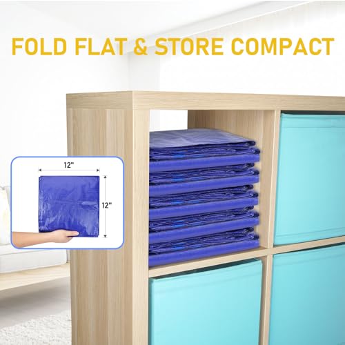 TICONN 2 Pack Extra Large Moving Bags with Zippers & Carrying Handles, Heavy-Duty Storage Tote Moving Boxes for Space Saving (2 PK, 45 Gallon)