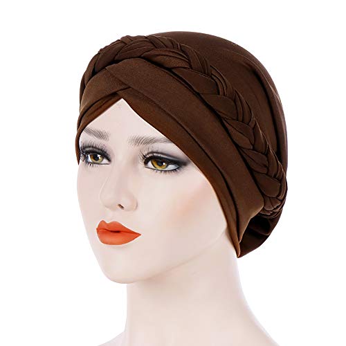 Cancer Chemo Beanies Bandana Headwrap Cap Satin Bonnet Head Scarf Hijab Braid Silky Turban Hats for Women - color: Champagne