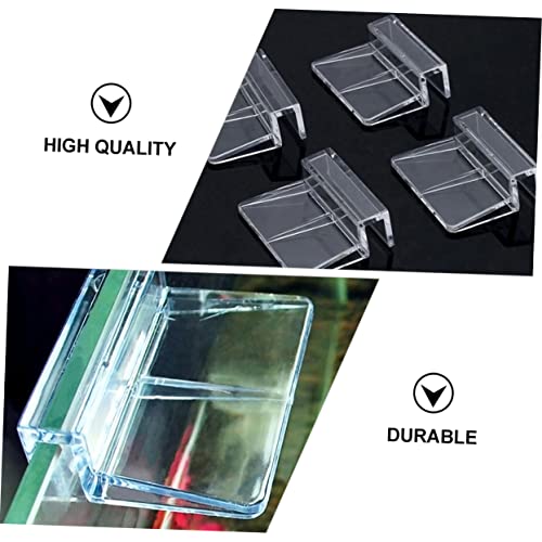 Toddmomy 10pcs Acrylic Aquarium Support Bracket Fish Tank Cover Holder for Prevents Fish from Jumping Out Easy to Use Acrylic Racks