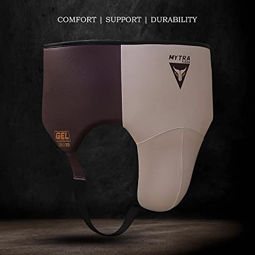 Mytra Fusion Groin Guard Boxing Groin Guard for MMA, Muay Thai, Kickboxing and Martial Arts Abdominal Protector for Training, Sparring, Grappling, Taekwondo and Fighting - size: Small-Medium