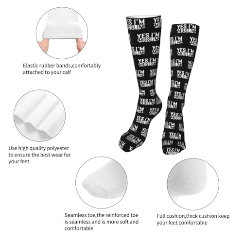 Muslim Islam Arabic Islamic Religious Allah God Be Casual Long Socks for Men's and Women's Soft Comfortable Warm