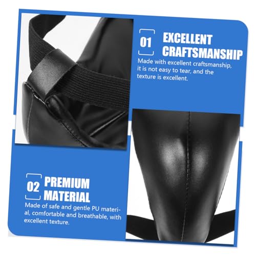 LIOOBO Professional Training Groin Protector for Karate and Taekwondo High Density PU Crotch Guard with Shock Absorption Lightweight Reusable Groin Guard for Boxing Ice Hockey Martial