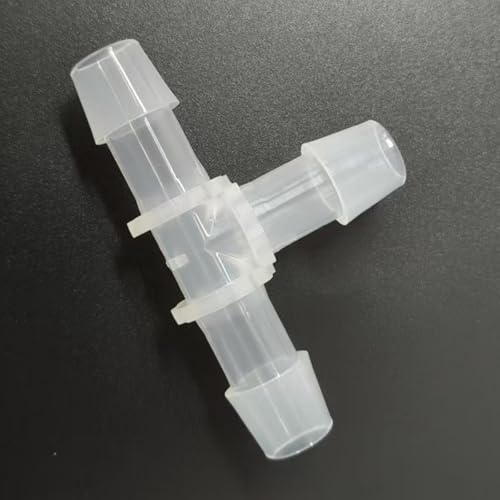 3 Way Tee Connector Equal Barbed T-Fitting 3 Way Hose Barb Adapter for Laboratory Biochemical Analytical Instruments Food Machinery Aquarium Equipment 100pc/pk (12.7mm 1/2'' Cir) - size: 12.7mm 1/2'' Cir