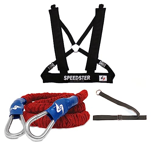 SPEEDSTER Rocket Overspeed Trainer with Padded Harness- Speed Training System for All Athletes that Re-Programs Muscle Memory to Run Faster