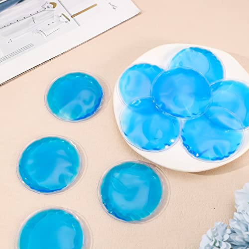 Reusable Ice Packs for Injuries, 10 Pack Round Ice Packs for Face, Gel Ice Pads Small Hot Cold Compress Ice Bag for Eyes After Surgery, Face, Wisdom Teeth, Breast Surgery, Blue - size: 2.75 Inch