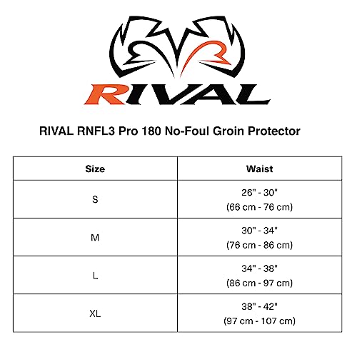 RIVAL Boxing RNFL10 Pro 360 파울 방지 사타구니 프로텍터, 15mm 이중 밀도 폼 패딩, 가볍고 편안한 보호 컵 - color: 레드, size: 라지