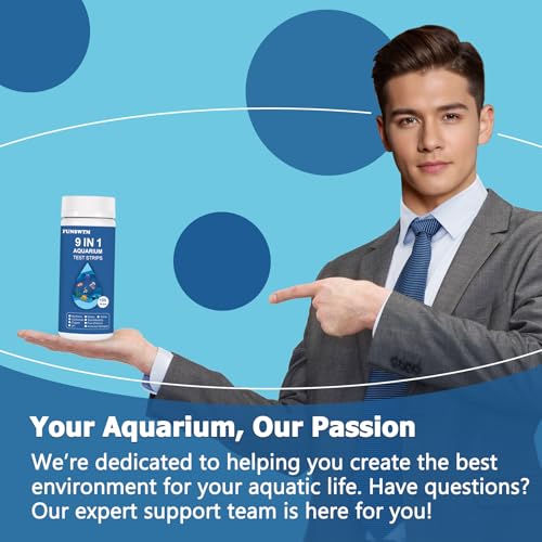 Aquarium Test Strips for Fish Tank: 9 in 1 Aquarium Water Test Kit for Freshwater - 150ct Fish Test Strips Testing Ammonia pH Nitrate Chlorine Nitrite Hardness Alkalinity Copper - size: 9 in 1 - 150 Count