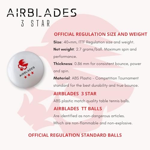3 Star Ping Pong Balls | High Performance, Table Tennis Balls for Tournament Play & Training | Advanced ABS Plastic | Regulation Standard Ping Pong Balls - style: 5 Pack