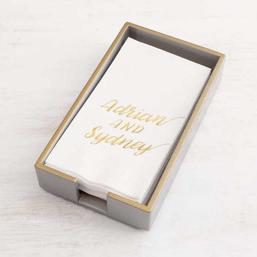 Paper Hand Towel Tray - Paper Guest Napkin Holder (Silver) - color: Silver
