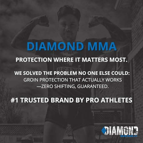 Diamond MMA Compression Shorts with Built-in Jock Strap Supporter with Athletic Cup Pocket for Sports - style: Adult