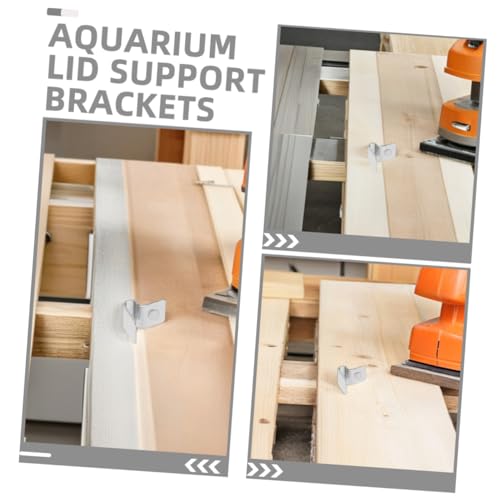 Yardwe 8pcs Stainless Steel Aquarium Cover Clips Durable Fish Tank Glass Lid Support Holder for Rimless Aquariums Enhanced Protection Wide Compatibility for Various Aquatic Setups