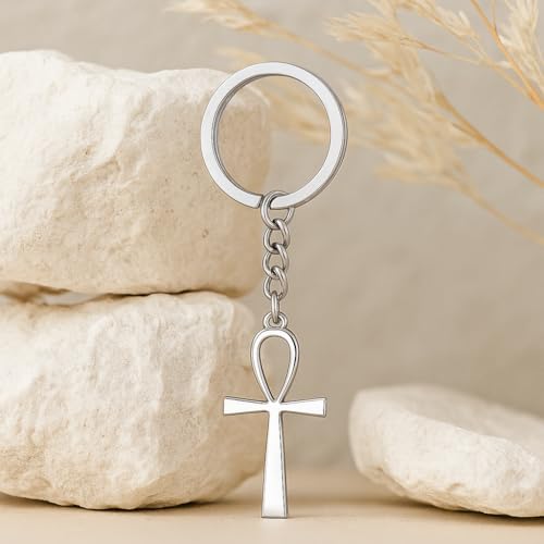 Cross Keychain-Bag Charms Religious Christian Birthday Baptism Graduation Gifts for Men Boys Teens