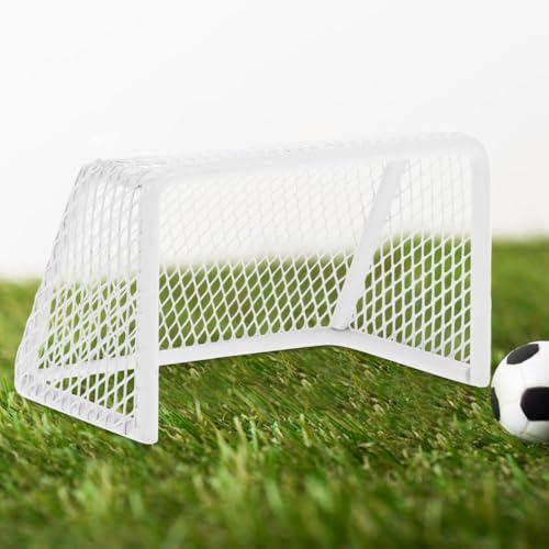 TOYANDONA Miniature Soccer Goal for Dollhouse Convenient Portable Sports Equipment Motor Skills Realistic Design for Indoor Play and Fish Tank Games