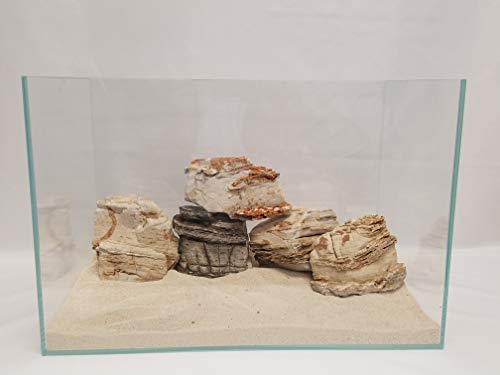 Lifegard Aquatics Aquascaping Crema Pagoda Rock 18 Lb Kit – Decorative Aquarium Rocks, Fish Tanks – 18 Lbs Kits - size: 25 Gallons, style: Crema Pagoda Rock