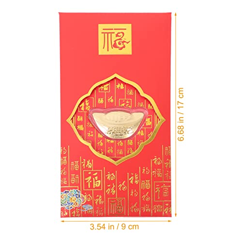 NUOBESTY 2pcs Chinese Style Red Envelopes for Year Premium Money Packets Lunar Year Bags Unique Patterns for Cash Spring Festival Celebrations